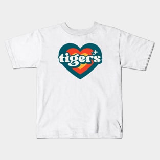 Vintage Tigers School Spirit // High School Football Mascot // Go Tigers Retro Kids T-Shirt